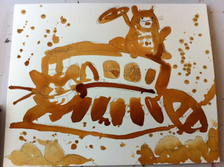 Illustration for article titled This Amazing Art Is Made Almost Entirely Out Of Tea Stains